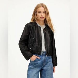 Madewell Leather Bubble-Sleeve Jacket